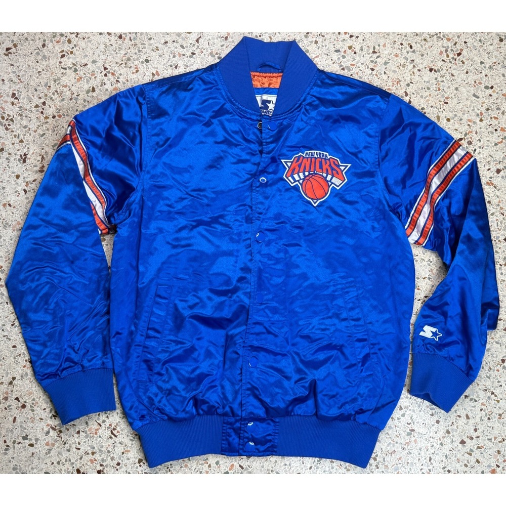 Starter‎ NBA New York Knicks Rare & Vintage Satin Bomber Jacket Size Medium